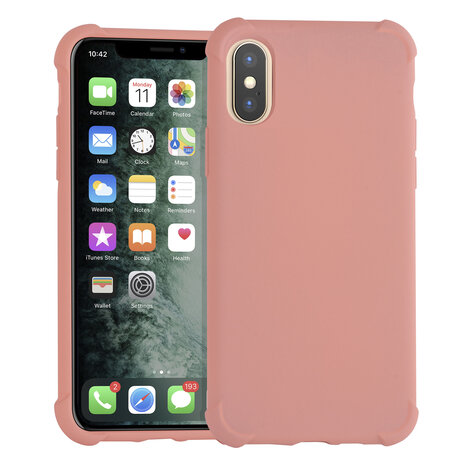Apple iPhone Xs Max Roze Backcover hoesje - silicone