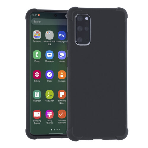 Samsung Galaxy S20 Plus Backcover hoesje Zwart - silicone