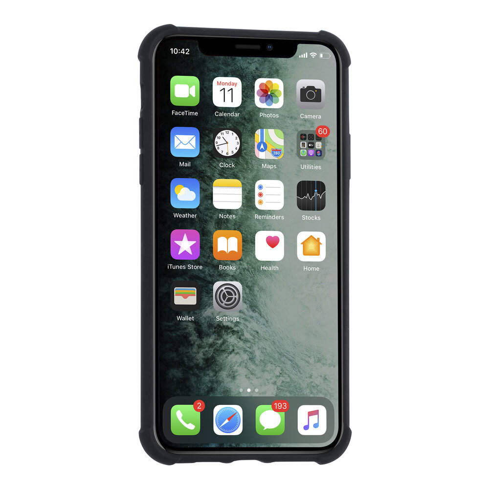 Apple iPhone X-Xs Backcover hoesje - silicone - Zwart