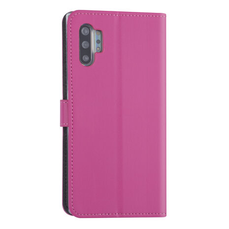 Samsung hoesje voor Galaxy Note 10 Plus - Felroze - Book Case - Kaarthouder (N975F) Samsung hoesje voor Galaxy Note 10 Plus - Felroze - Book Case - Kaarthouder (N975F)