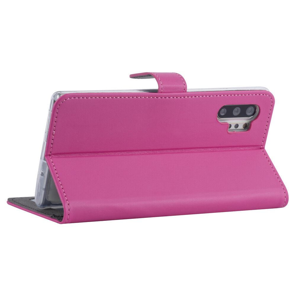 Samsung hoesje voor Galaxy Note 10 Plus - Felroze - Book Case - Kaarthouder (N975F) Samsung hoesje voor Galaxy Note 10 Plus - Felroze - Book Case - Kaarthouder (N975F)