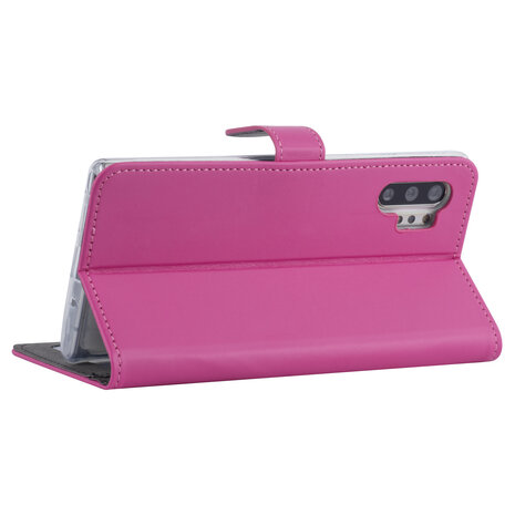 Samsung hoesje voor Galaxy Note 10 Plus - Felroze - Book Case - Kaarthouder (N975F) Samsung hoesje voor Galaxy Note 10 Plus - Felroze - Book Case - Kaarthouder (N975F)