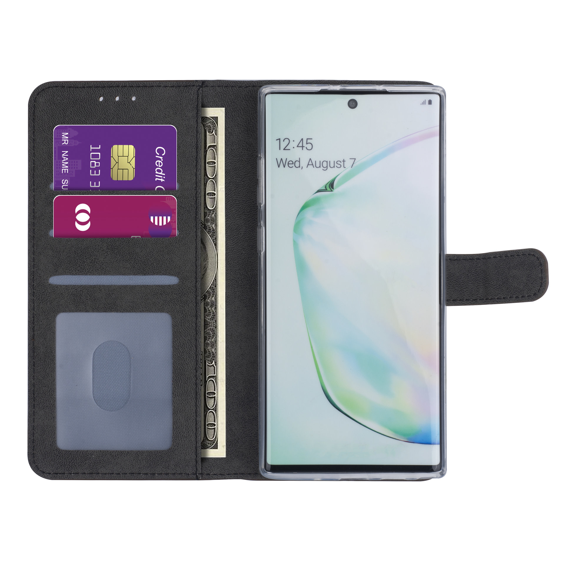 Samsung hoesje voor Galaxy Note 10 Plus - Bruin - Book Case - Kaarthouder (N975F), foto 4 van 6