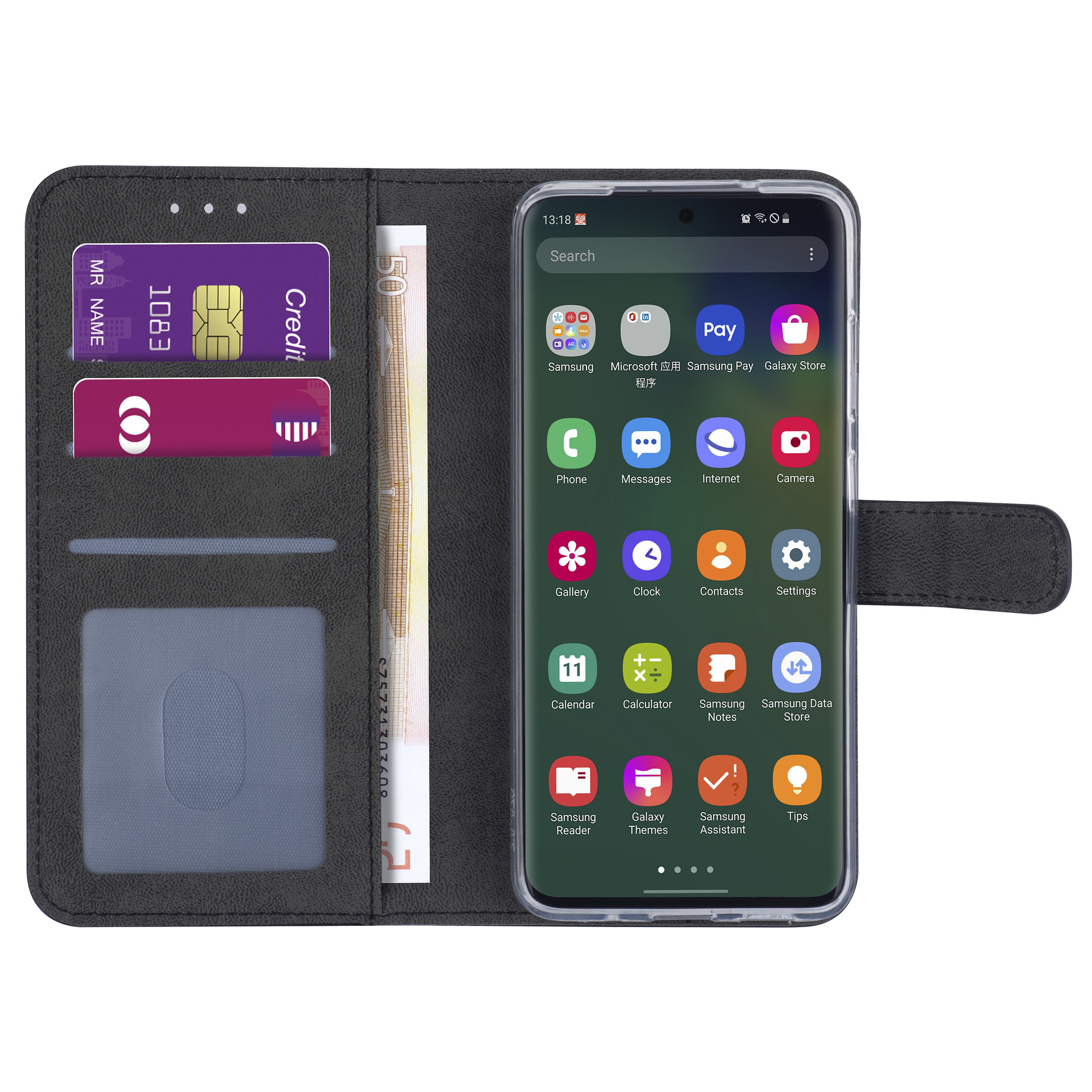 Samsung hoesje voor Galaxy S20 Plus - Zwart - Book Case - Kaarthouder, foto 3 van 6