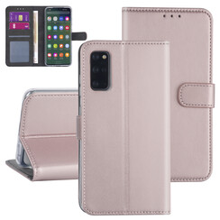 Samsung Galaxy S20 Plus Book Case hoesje - Rose Gold - Kaarthouder