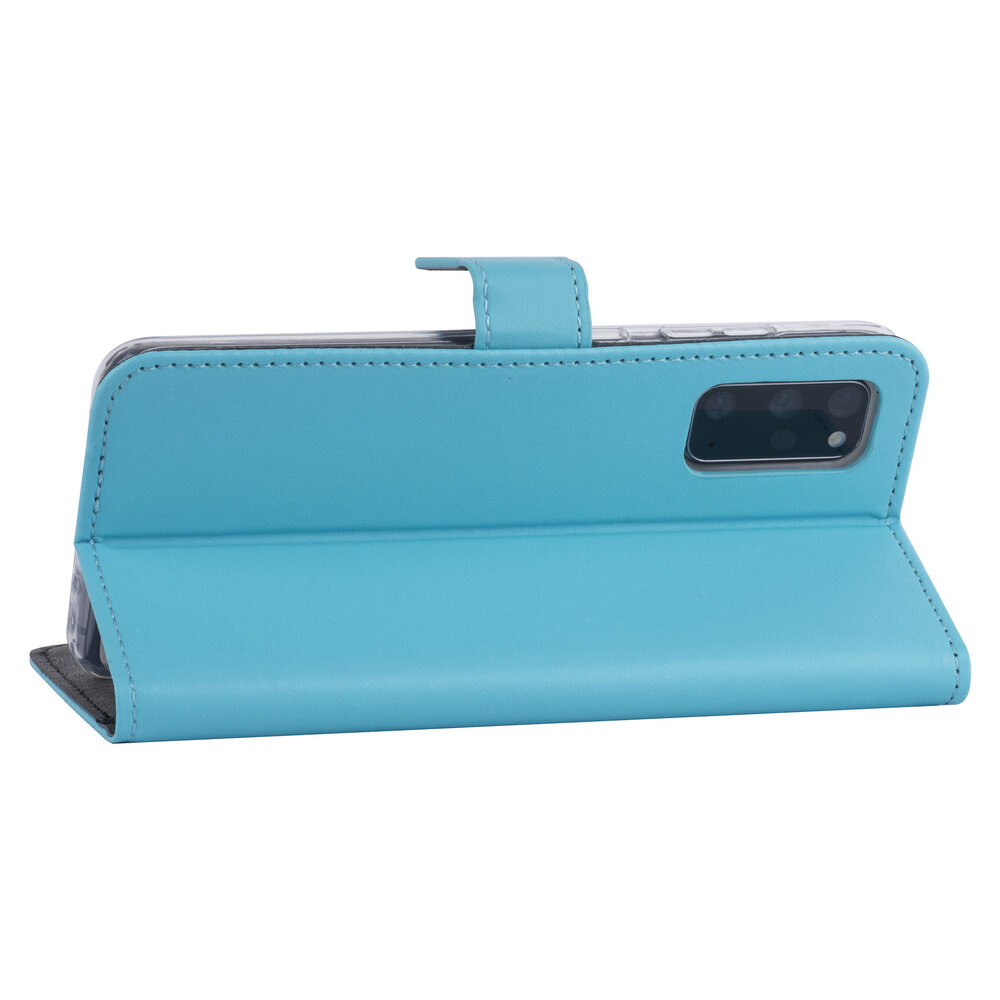 Samsung Galaxy S20 Plus Book Case hoesje - lichtblauw - Kaarthouder Samsung Galaxy S20 Plus Book Case hoesje - lichtblauw - Kaarthouder