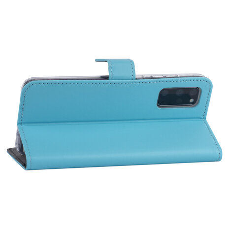 Samsung Galaxy S20 Plus Book Case hoesje - lichtblauw - Kaarthouder Samsung Galaxy S20 Plus Book Case hoesje - lichtblauw - Kaarthouder