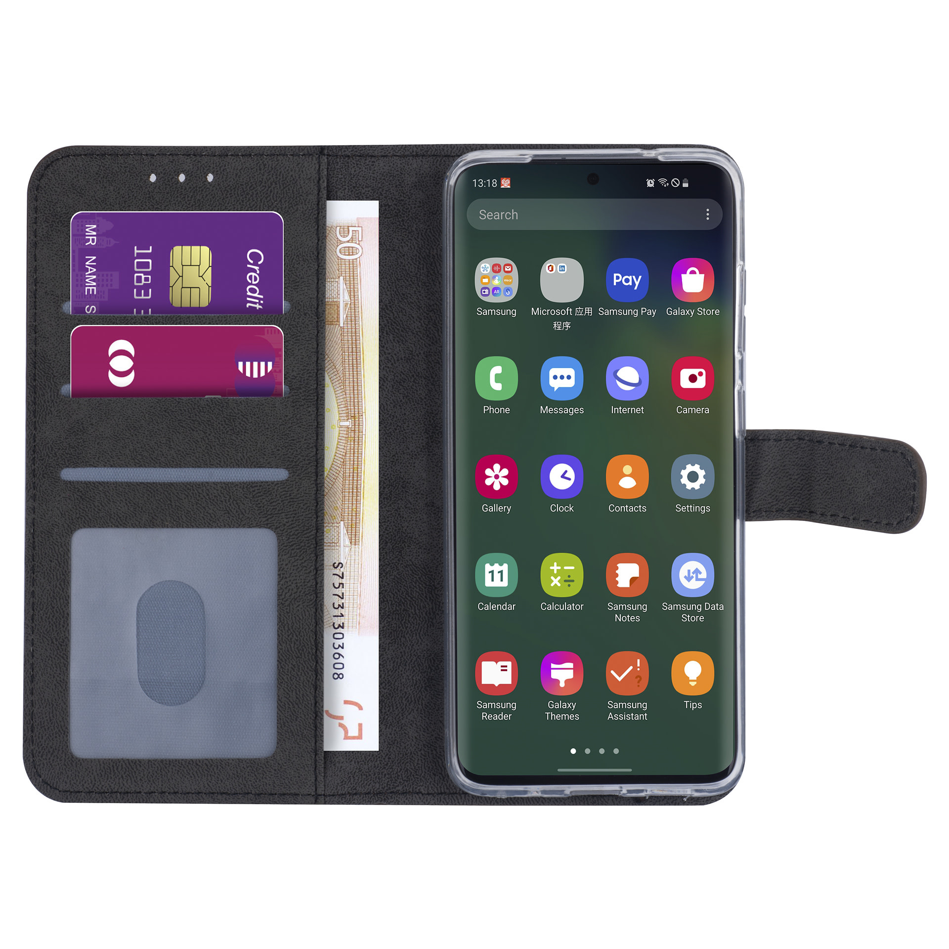 Samsung Galaxy S20 Plus Book Case hoesje - Bruin - Kaarthouder, foto 3 van 6