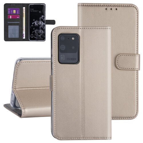 Samsung Galaxy S20 Ultra Gold Book type case - Card holder