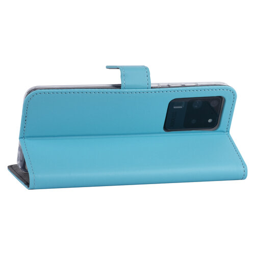 Samsung Galaxy S20 Ultra Light blue Book type case - Card holder