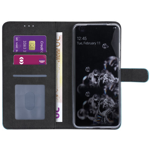 Samsung Galaxy S20 Ultra Light blue Book type case - Card holder