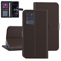 Samsung Galaxy S20 Ultra Book Case hoesje - Bruin - Kaarthouder