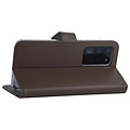 Samsung Galaxy S20 Ultra Book Case hoesje - Bruin - Kaarthouder
