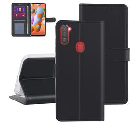Samsung Galaxy A11 Schwarz Book-Case hul - Kartenhalter Samsung Galaxy A11 Schwarz Book-Case hul - Kartenhalter