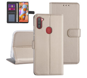 Samsung Galaxy A11 Gold Book type case - Card holder Samsung Galaxy A11 Gold Book type case - Card holder