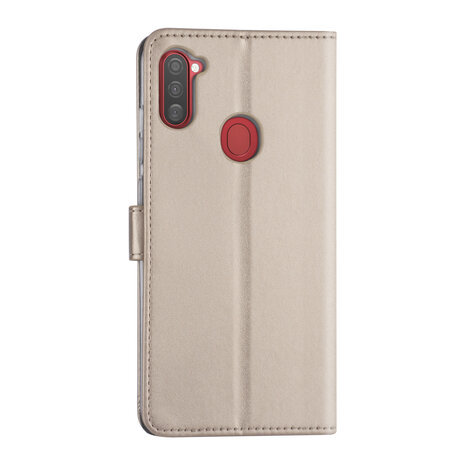 Samsung Galaxy A11 Gold Book type case - Card holder Samsung Galaxy A11 Gold Book type case - Card holder