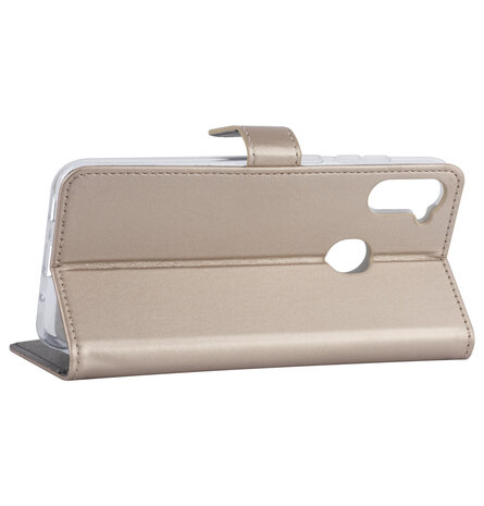 Samsung Galaxy A11 Gold Book-Case hul - Kartenhalter Samsung Galaxy A11 Gold Book-Case hul - Kartenhalter