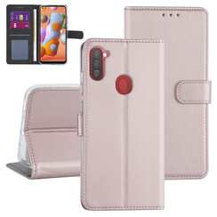 Samsung Galaxy A11 Rose Gold Book type case - Card holder
