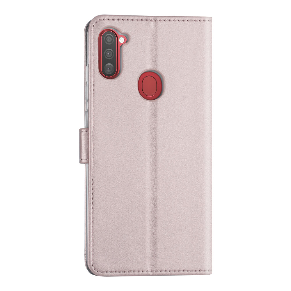Samsung Galaxy A11 Rose Gold Book-Case hul - Kartenhalter Samsung Galaxy A11 Rose Gold Book-Case hul - Kartenhalter