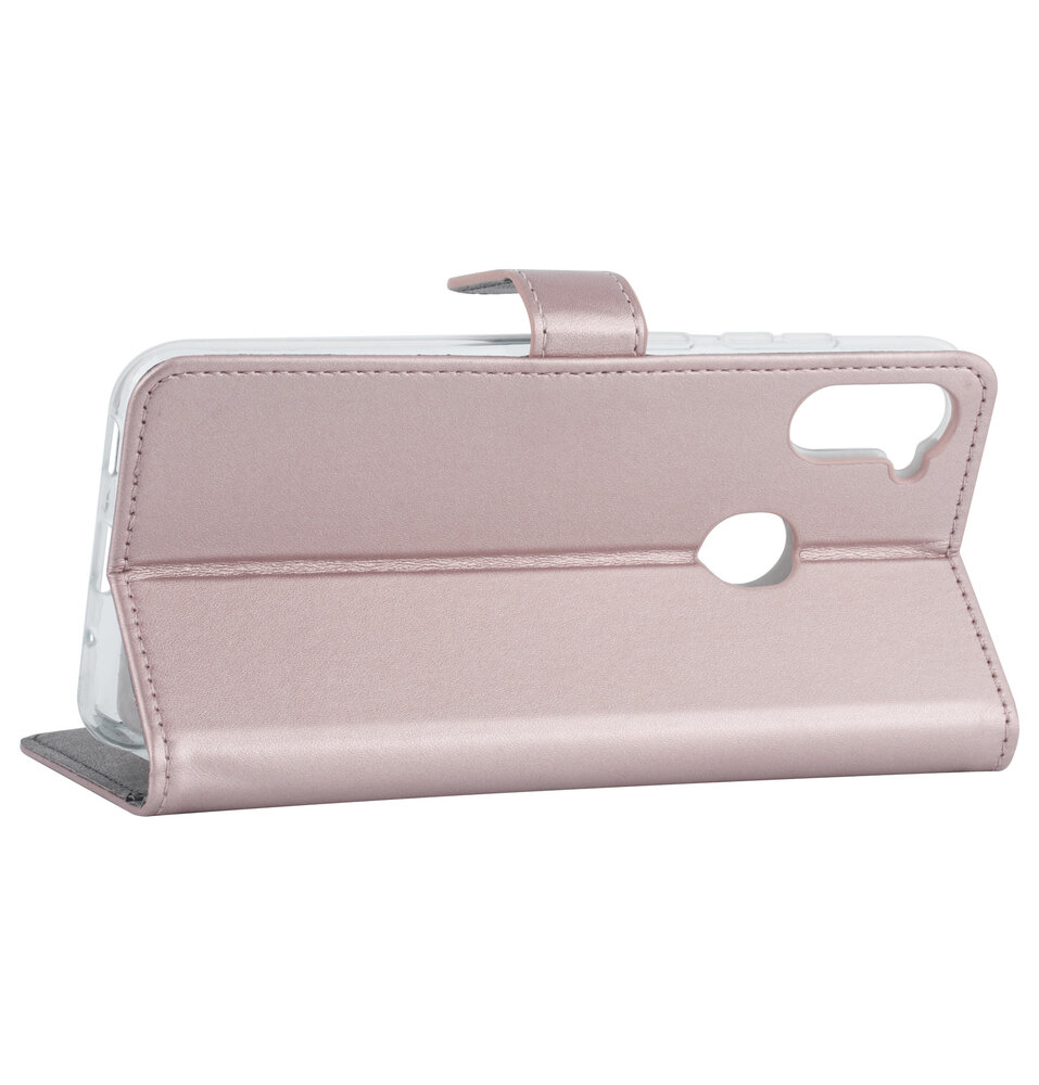 Samsung Galaxy A11 Rose Gold Book-Case hul - Kartenhalter Samsung Galaxy A11 Rose Gold Book-Case hul - Kartenhalter