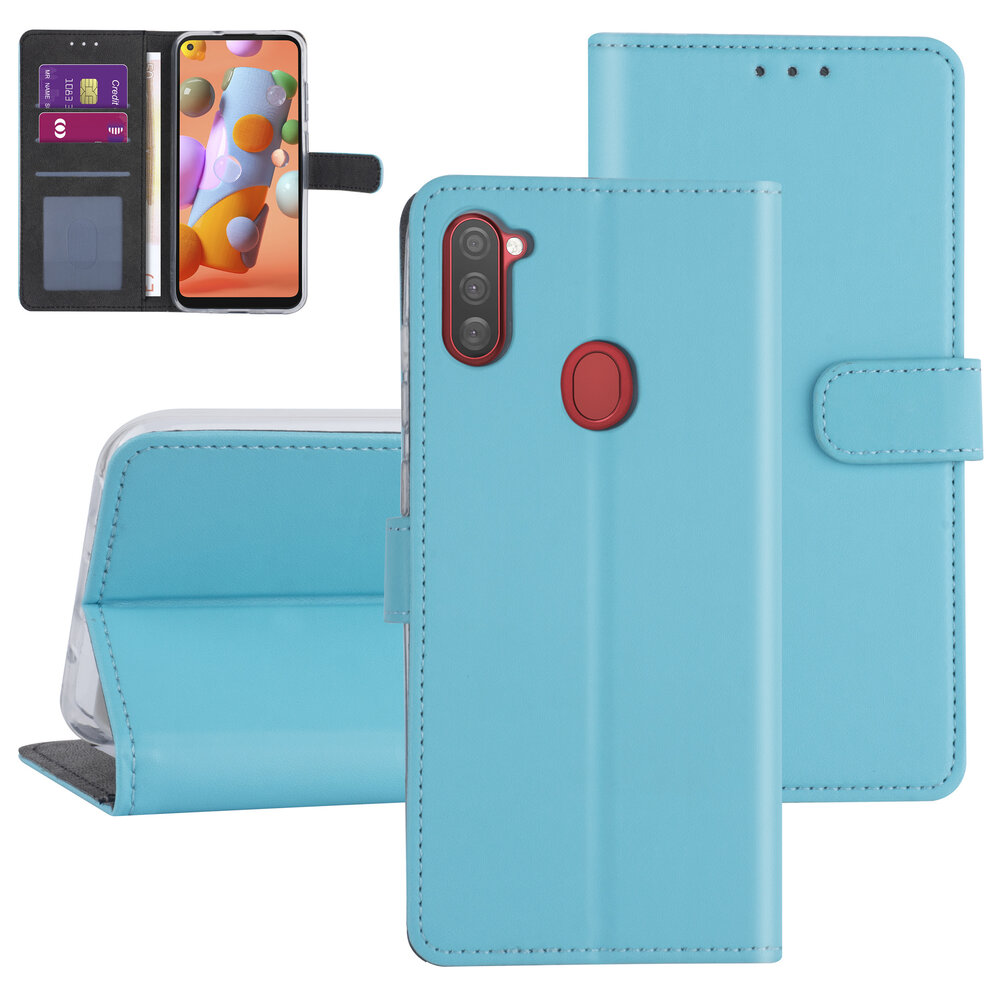 Samsung hoesje voor Galaxy A11 - LichtBlauw - Book Case - Kaarthouder (A115F) Samsung hoesje voor Galaxy A11 - LichtBlauw - Book Case - Kaarthouder (A115F)