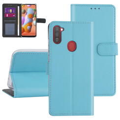 Samsung hoesje voor Galaxy A11 - LichtBlauw - Book Case - Kaarthouder (A115F)