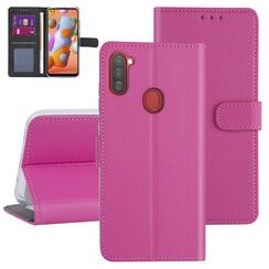Samsung Galaxy A11 Hot pink Book-Case hul - Kartenhalter