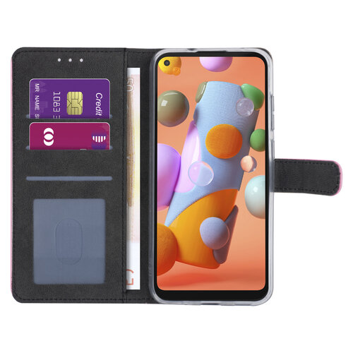 Samsung Galaxy A11 Hot pink Book type case - Card holder