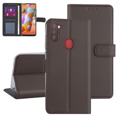 Samsung hoesje voor Galaxy A11 - Bruin - Book Case - Kaarthouder (A115F)