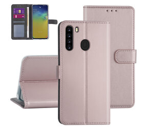 Samsung Galaxy A21 Rose Gold Book type case - Card holder Samsung Galaxy A21 Rose Gold Book type case - Card holder