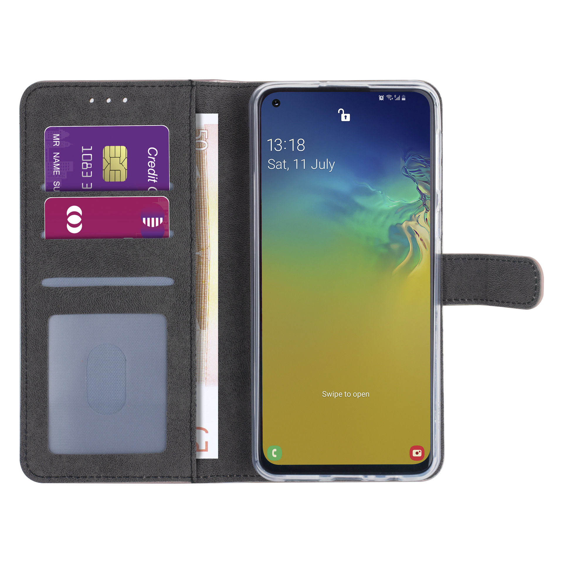 Samsung hoesje voor Galaxy A21 - Rose Gold - Book Case - Kaarthouder (A205F), foto 3 van 6