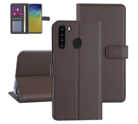 Samsung Galaxy A21 Braun Book-Case hul - Kartenhalter Samsung Galaxy A21 Braun Book-Case hul - Kartenhalter