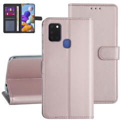 Samsung Galaxy A21S Rose Gold Book-Case hul - Kartenhalter