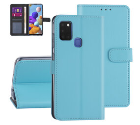 Samsung Galaxy A21S Light blue Book type case - Card holder Samsung Galaxy A21S Light blue Book type case - Card holder