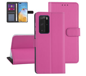 Huawei P40 Pro Rose vif Book type housse - Huawei P40 Pro Rose vif Book type housse -