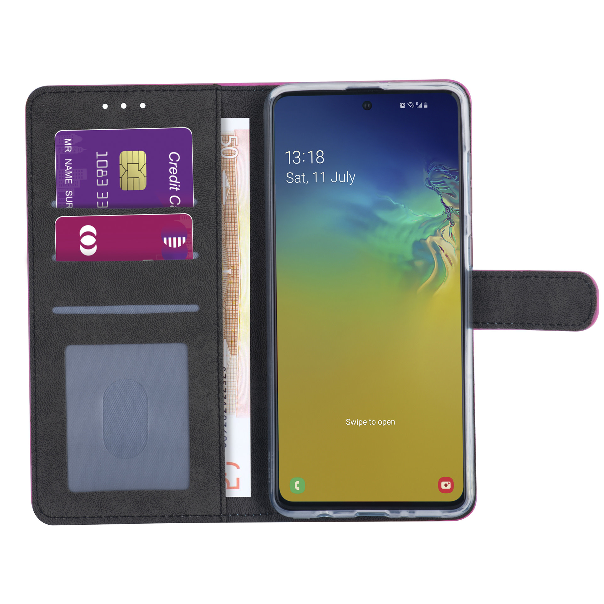 Samsung hoesje voor Galaxy A31 - Felroze - Book Case - Kaarthouder (A315F), foto 3 van 6