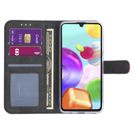 Samsung hoesje voor Galaxy A41 - Felroze - Book Case - Kaarthouder (A415F) Samsung hoesje voor Galaxy A41 - Felroze - Book Case - Kaarthouder (A415F)