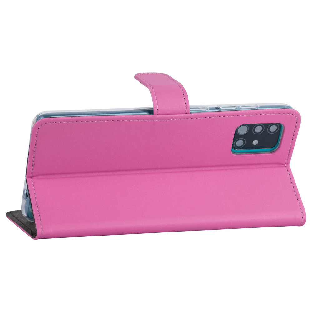 Galaxy A71 Hot pink Book-Case hul - Galaxy A71 Hot pink Book-Case hul -