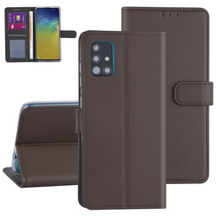 Samsung hoesje voor Galaxy A71 - Bruin - Book Case - Kaarthouder (A715F)