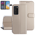 Hoesje voor Huawei P40 - Goud - Book Case  - Kaarthouder