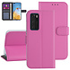 Hoesje voor Huawei P40 - Felroze - Book Case - Kaarthouder Hoesje voor Huawei P40 - Felroze - Book Case - Kaarthouder