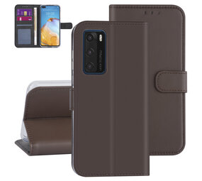 Huawei Huawei P40 Brown Book type case - Card holder Huawei Huawei P40 Brown Book type case - Card holder
