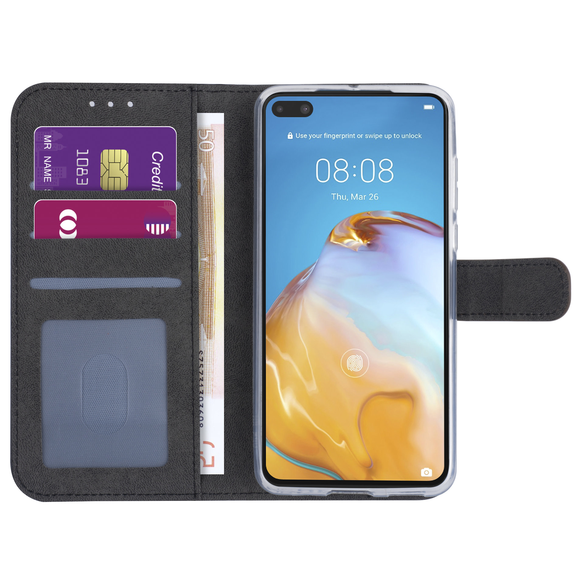 Hoesje voor Huawei P40 - Bruin - Book Case - Kaarthouder, foto 3 van 6