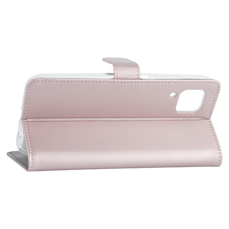 Huawei P40 Lite Rose Gold Book-Case hul - Huawei P40 Lite Rose Gold Book-Case hul -