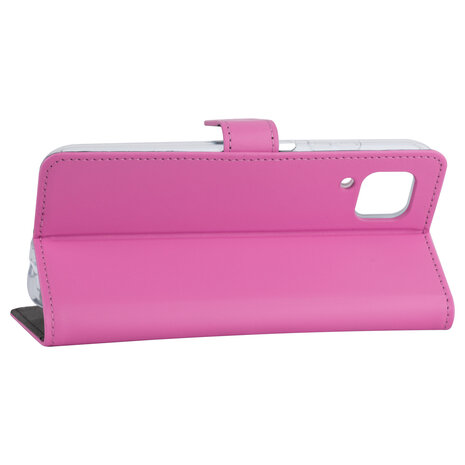 Huawei P40 Lite Hot pink Book-Case hul -