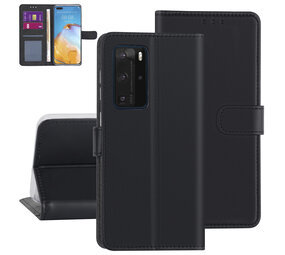 Hoesje voor Huawei P40 Pro - Zwart - Book Case - Kaarthouder Hoesje voor Huawei P40 Pro - Zwart - Book Case - Kaarthouder