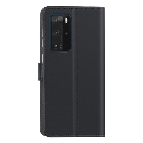 Huawei Huawei P40 Pro Black Book type case - Card holder Huawei Huawei P40 Pro Black Book type case - Card holder