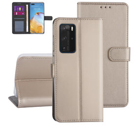 Huawei P40 Pro Or Book type housse - Huawei P40 Pro Or Book type housse -