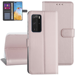 Huawei P40 Pro Rose Gold Book-Case hul -