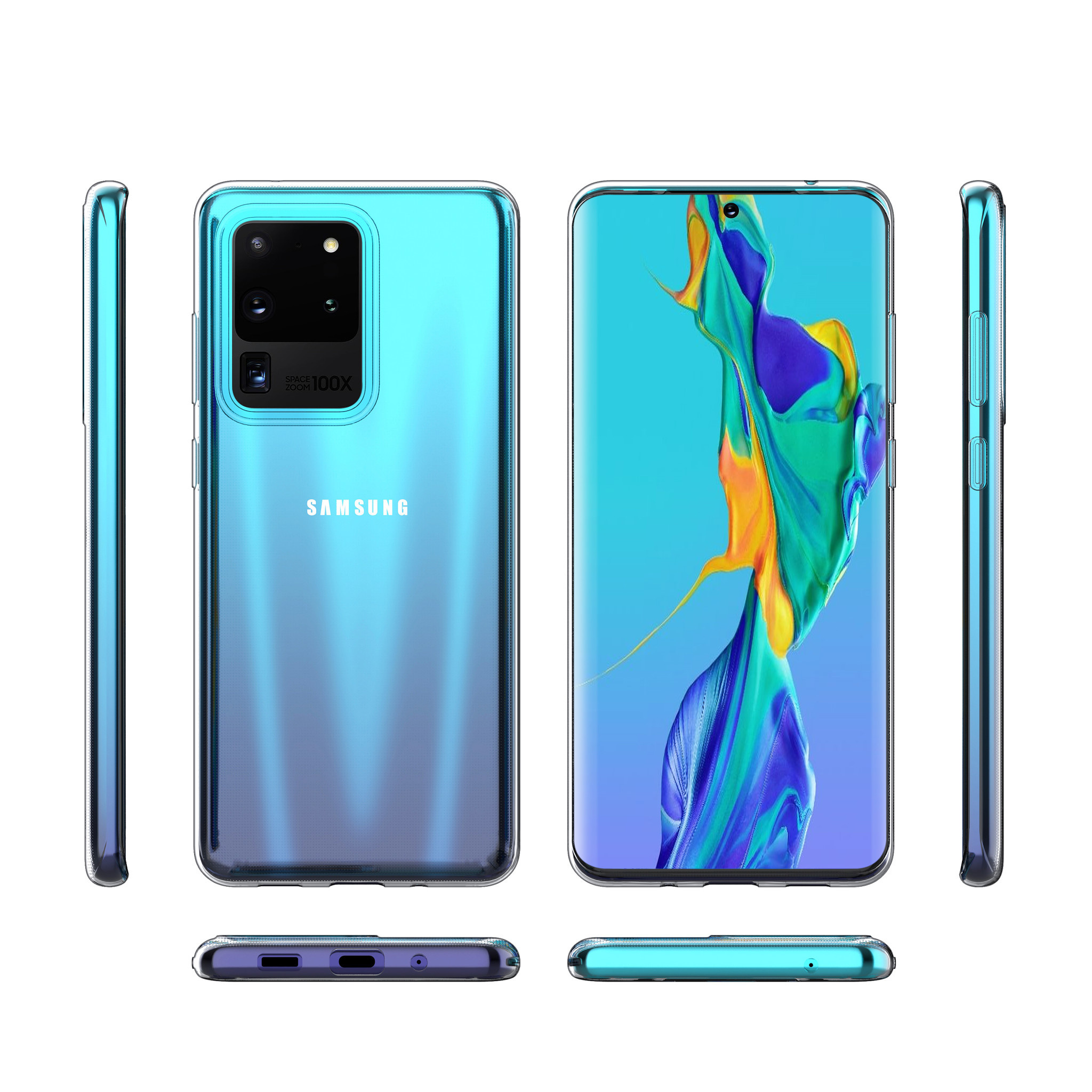Samsung Galaxy S20 Ultra Transparant Backcover hoesje - silicone, foto 5 van 6